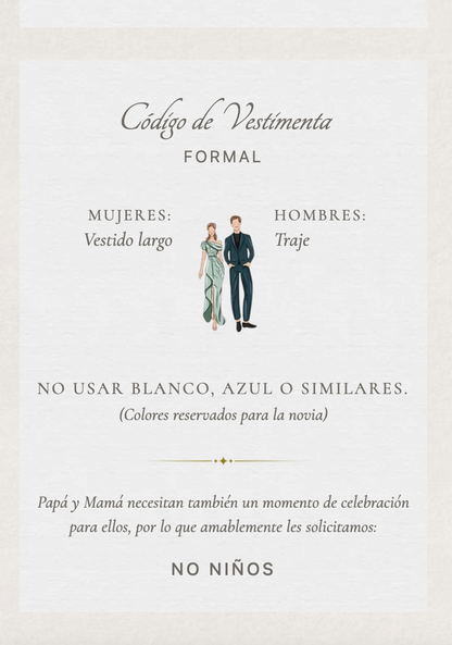 Invitación de Boda Elegance Oro Clásica