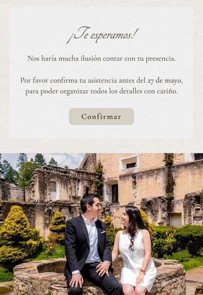 Invitación de Boda Elegance Oro Clásica