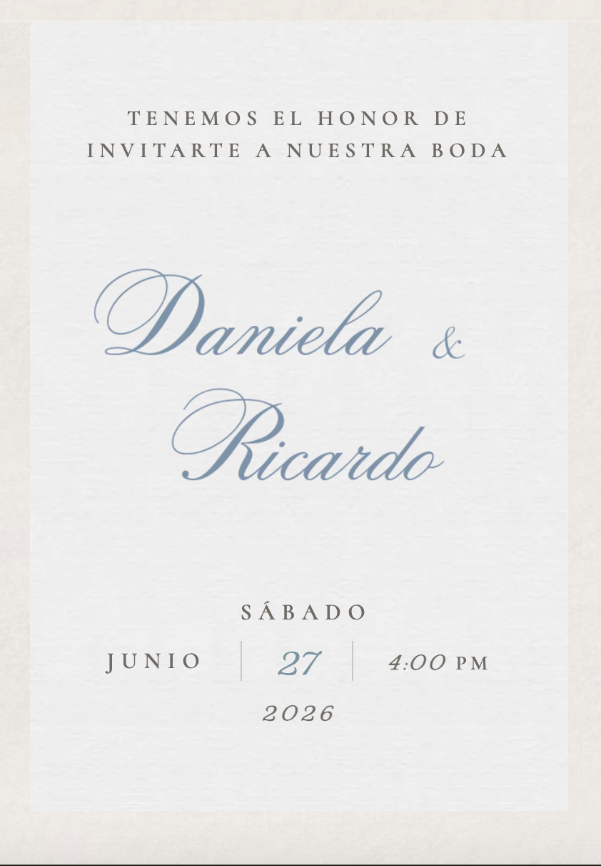 Invitación de Boda Elegance Oro Clásica